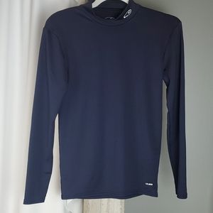 Men's athletic Champion  Duo Dry long sleeve navy  shirt size small